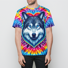 Load image into Gallery viewer, Heart of the Wolf Tie Dye Mens T-Shirt
