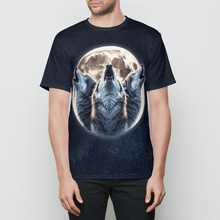 Load image into Gallery viewer, Three Wolf Moon Full Moon All-Over Print 3D Graphic Tee for Nature Lovers Men&#39;s T-Shirt
