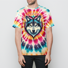 Load image into Gallery viewer, Wolf Heart Tie Dye Mens T-Shirt
