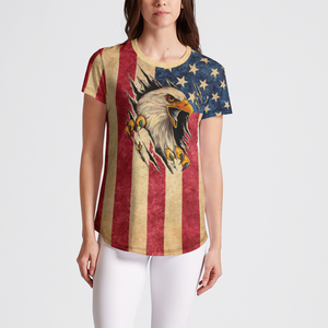 American Flag Womens T-Shirt