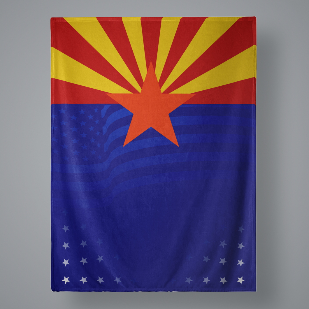 Arizona Flag Large Plush Throw Blanket 60x80