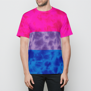 Bisexual Pride Flag Tie Dye Mens T-Shirt