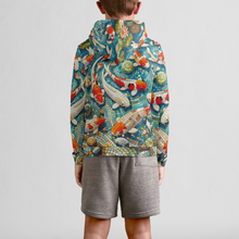 Load image into Gallery viewer, Koi Pond Vintage Youth Pullover Hoodie
