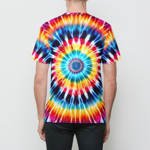 Load image into Gallery viewer, Vibrant Tie Dye Wolf Mens T-Shirt
