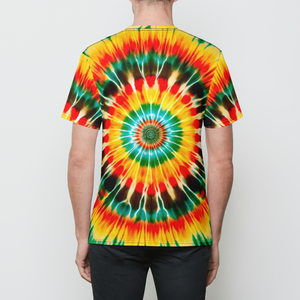 Howling Wolf Tie Dye Mens T-Shirt