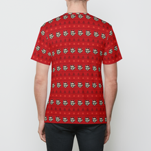 Load image into Gallery viewer, Happy Howl-iday Christmas Funny Santa Wolf Holiday Mens T-Shirt
