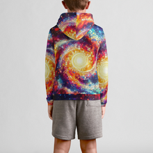 Load image into Gallery viewer, Lion In Galaxy Vintage Youth Pullover Hoodie
