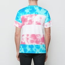 Load image into Gallery viewer, Transgender Pride Flag Tie Dye Mens T-Shirt
