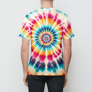 Wolf Heart Tie Dye Mens T-Shirt