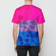 Load image into Gallery viewer, Bisexual Pride Flag Tie Dye Mens T-Shirt
