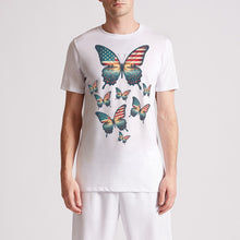 Load image into Gallery viewer, Vintage Butterfly USA Flag Mens Premium T-Shirt
