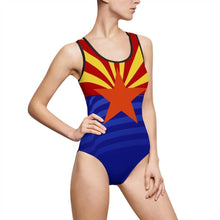Load image into Gallery viewer, Arizona Flag Women&#39;s Classic One-Piece Swimsuit
