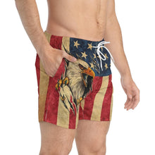 Load image into Gallery viewer, American Flag Swim Trunks
