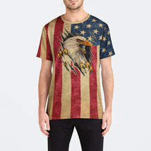 Load image into Gallery viewer, American Flag and Eagle Mens T-Shirt
