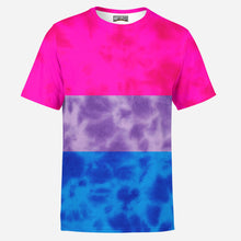 Load image into Gallery viewer, Bisexual Pride Flag Tie Dye Mens T-Shirt
