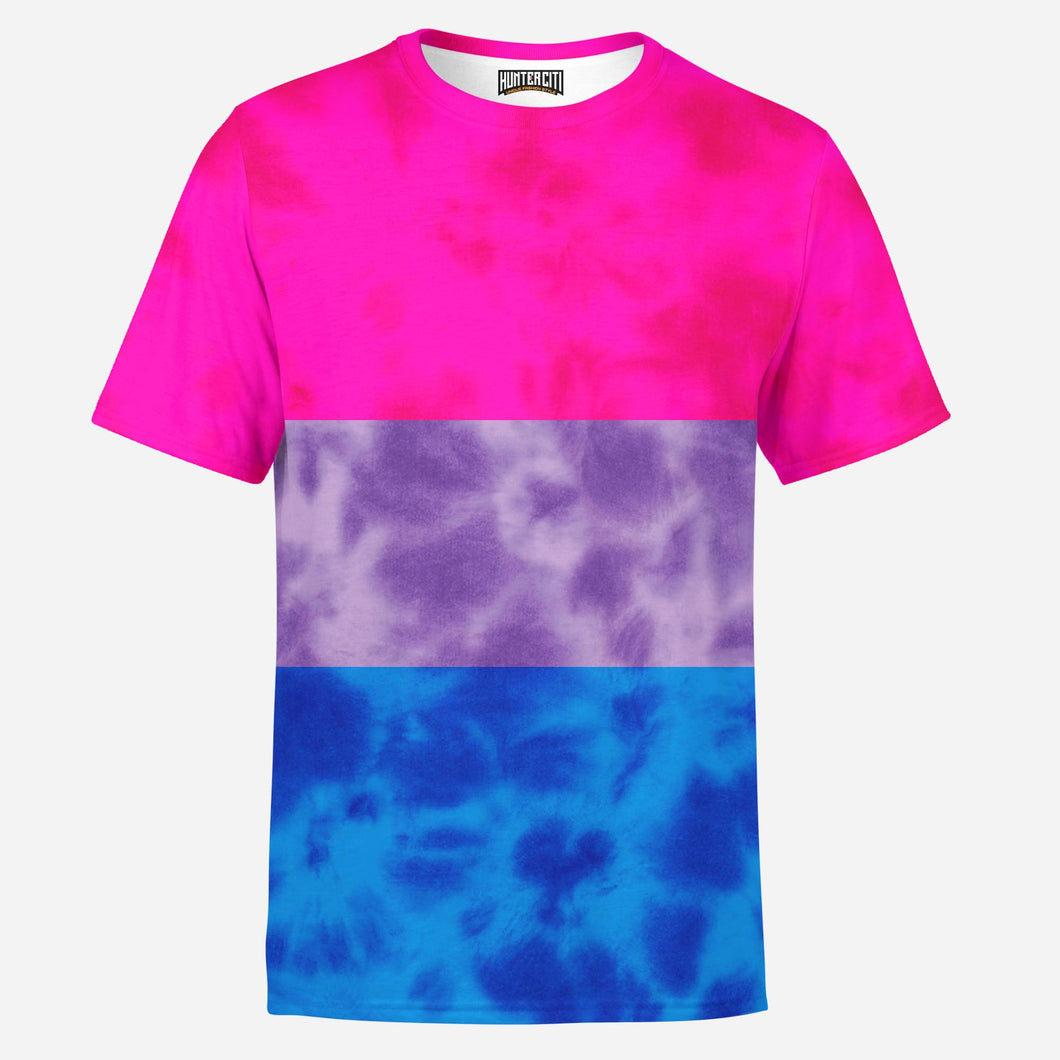 Bisexual Pride Flag Tie Dye Mens T-Shirt