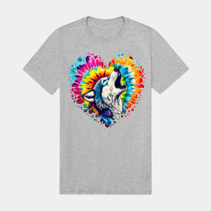 Howling Wolf Tie Dye  Mens Premium T-Shirt