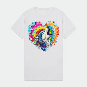 Howling Wolf Tie Dye  Mens Premium T-Shirt