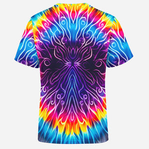 Heart of the Wolf Tie Dye Mens T-Shirt