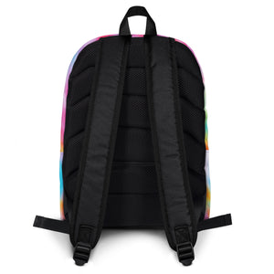 Tie-Dye Backpack with Cute Poodle Design