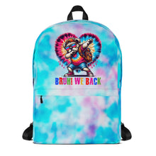 Load image into Gallery viewer, Bruh We Back Dabbing BullDog Tie-Dye School Backpack
