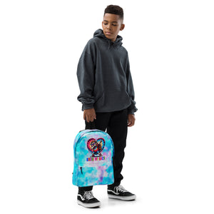 Bruh We Back Dabbing BullDog Tie-Dye School Backpack