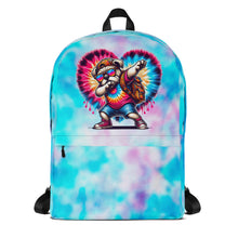 Load image into Gallery viewer, Tie-Dye Dabbing Bulldog Backpack for School
