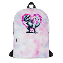 Load image into Gallery viewer, Tie-Dye Dabbing Dinosaur Backpack for School
