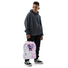 Load image into Gallery viewer, Tie-Dye Dabbing Dinosaur Backpack for School
