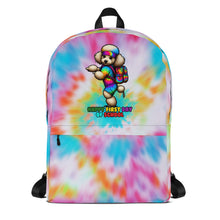 Load image into Gallery viewer, Happy First Day of School Tie-Dye Backpack with Cute Poodle Dog Design
