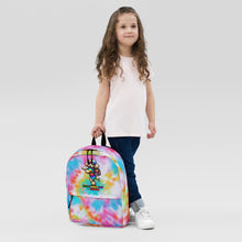 Load image into Gallery viewer, Happy First Day of School Tie-Dye Backpack with Cute Poodle Dog Design
