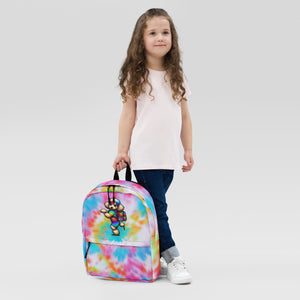 Tie-Dye Backpack with Cute Poodle Design