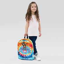 Load image into Gallery viewer, Tie-Dye Backpack with Cool Lion and &quot;Happy First Day of School&quot; Design
