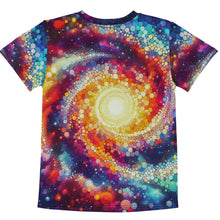 Load image into Gallery viewer, Lion Mosaic Galaxy vintage Kids crew neck t-shirt
