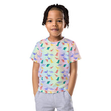 Load image into Gallery viewer, Types Of Dinosaurs Cute Kids crew neck t-shirt
