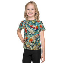 Load image into Gallery viewer, Koi Pond Mosaic Vintage Kids crew neck t-shirt
