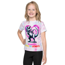 Load image into Gallery viewer, Roaring Back to School Dinosaur Tie-Dye Dabbing Kids T-Shirt
