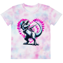 Load image into Gallery viewer, Dinosaur T-Rex Dabbing Tie-Dye Kids T-Shirt
