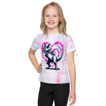 Load image into Gallery viewer, Dinosaur T-Rex Dabbing Tie-Dye Kids T-Shirt
