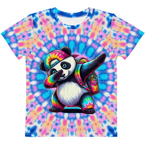 Panda Dabbing Tie Dye Kids T-Shirt