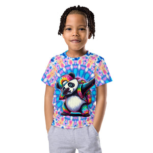 Panda Dabbing Tie Dye Kids T-Shirt