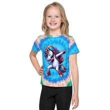 Load image into Gallery viewer, Tie-Dye Unicorn Dabbing Kids T-Shirt
