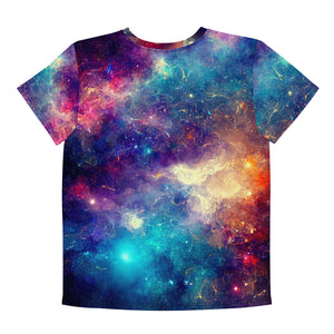 Wolf In Galaxy Vintage Youth crew neck t-shirt