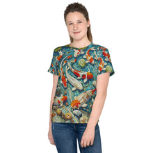 Load image into Gallery viewer, Koi Pond Vintage Youth crew neck t-shirt
