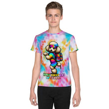 Load image into Gallery viewer, Happy First Day of School Tie-Dye Poodle Youth T-Shirt - Colorful Back to School Shirt for Kids
