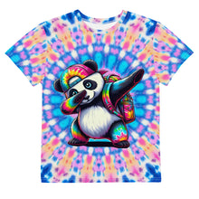 Load image into Gallery viewer, Dabbing Panda Tie-Dye Youth T-Shirt
