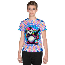 Load image into Gallery viewer, Dabbing Panda Tie-Dye Youth T-Shirt
