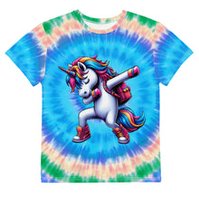 Load image into Gallery viewer, Tie-Dye Unicorn Youth T-Shirt
