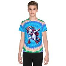 Load image into Gallery viewer, Tie-Dye Unicorn Youth T-Shirt
