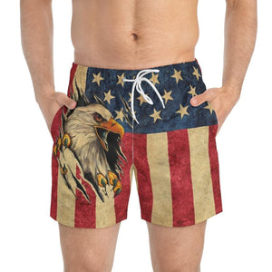 American Flag Swim Trunks